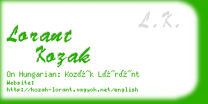 lorant kozak business card